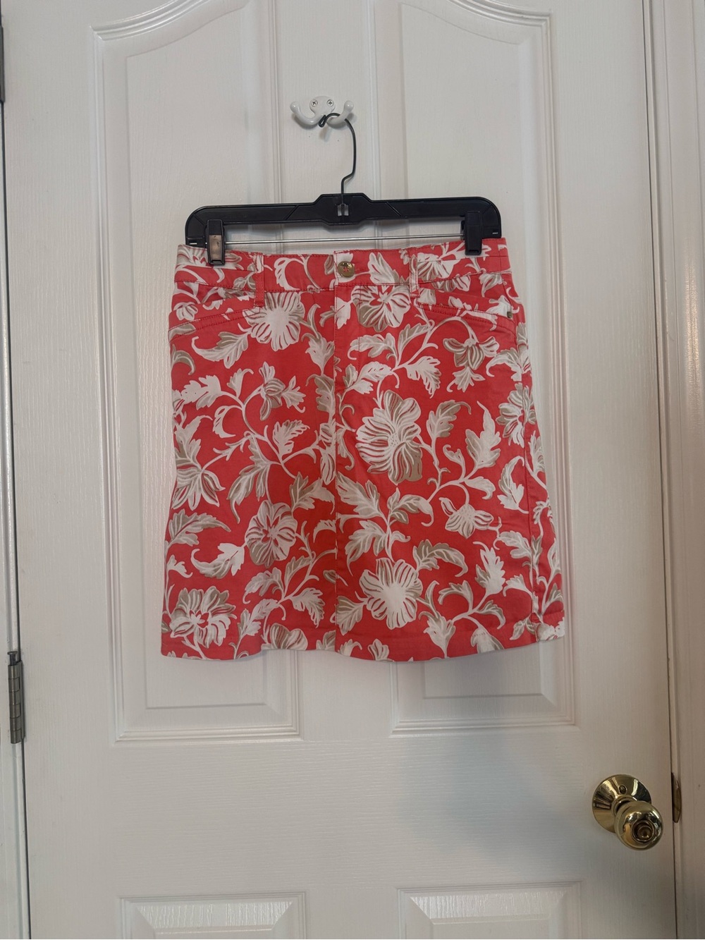 Charter Club Coral/White Floral Skort - Sz4